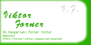 viktor forner business card